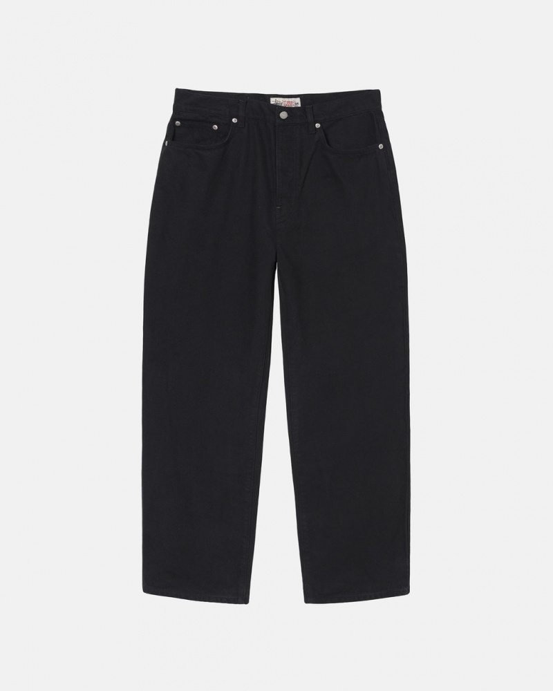 Stussy Big Ol\' Jean Overdyed Men Pants Black | NQM-8299