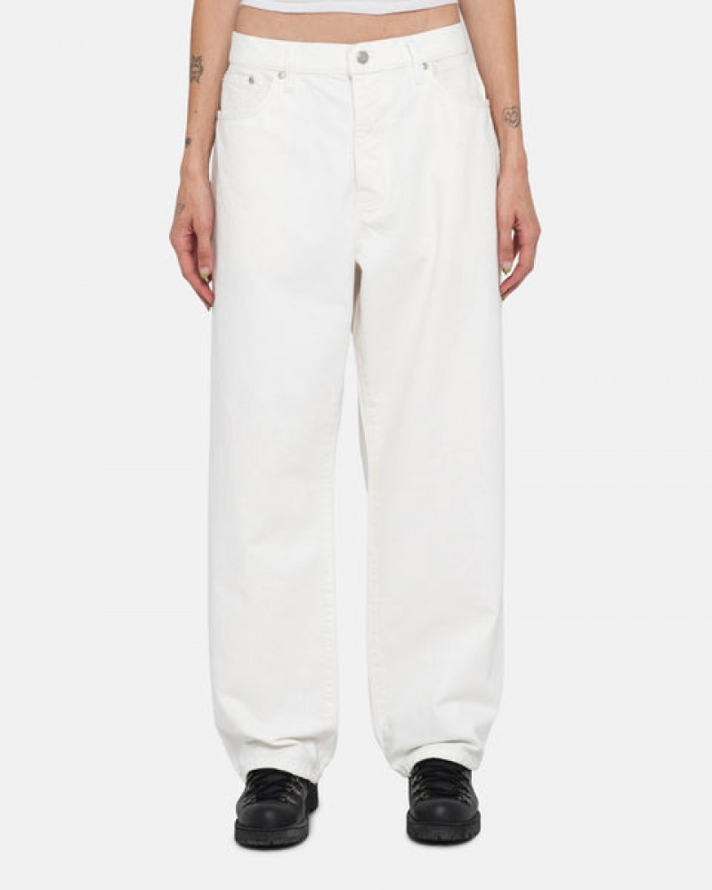 Stussy Big Ol' Jean Overdyed Women Pants Beige | RLS-3717