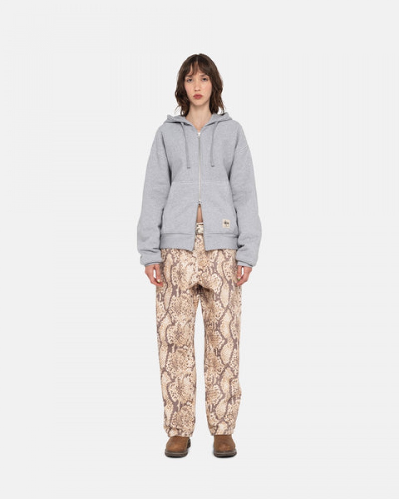 Stussy Big Ol' Jean Washed Canvas Women Pants Snake | AEU-2708