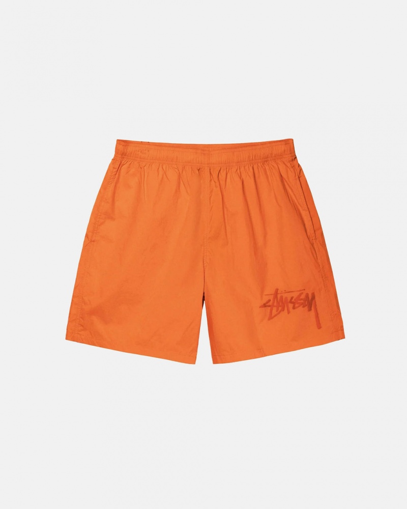 Stussy Big Stock Nylon Short Men Shorts Orange | ECX-7683