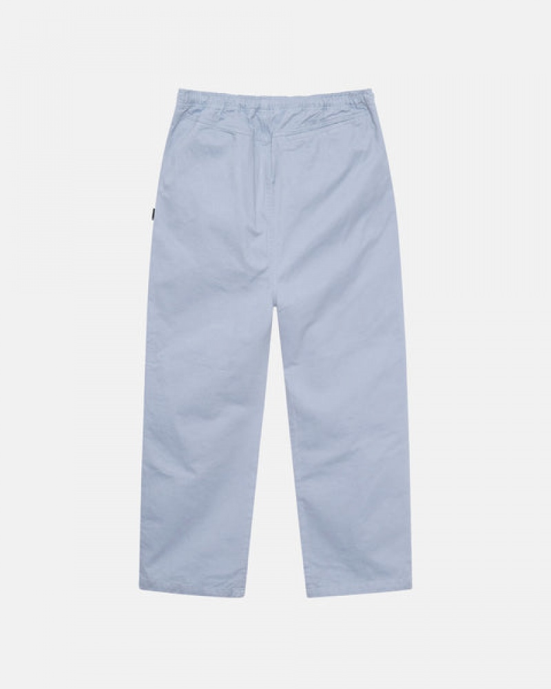 Stussy Brushed Beach Pant Men Pants Blue | KJA-2627