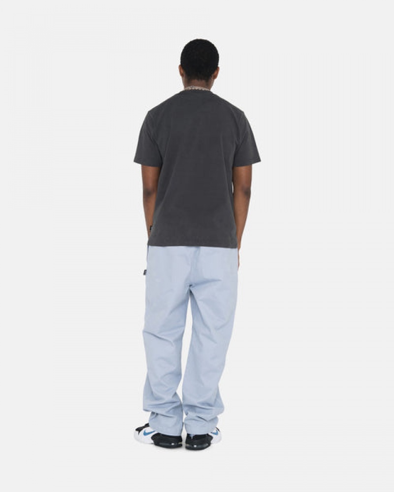 Stussy Brushed Beach Pant Men Pants Blue | KJA-2627