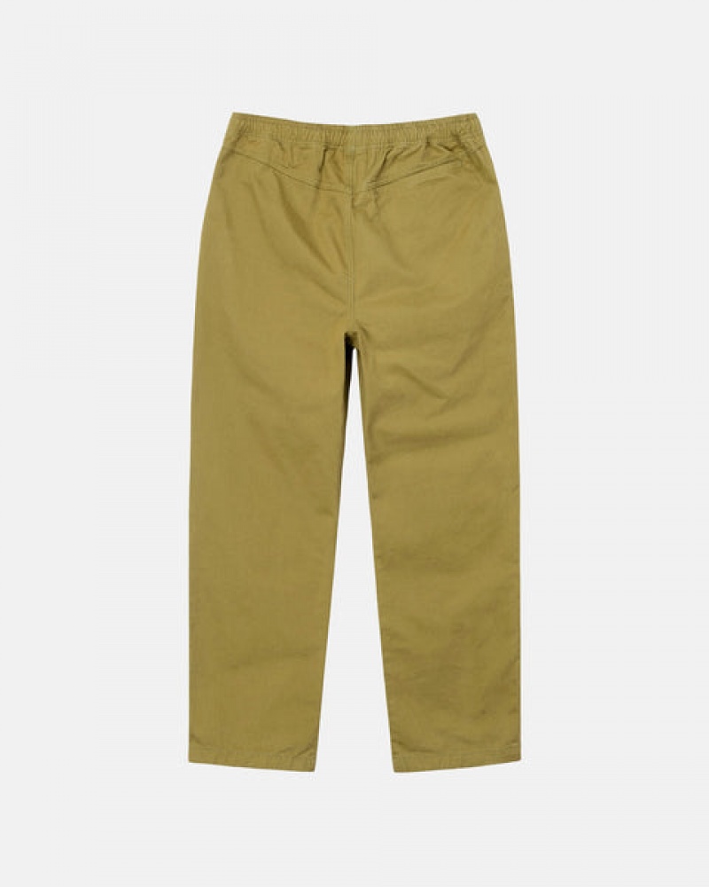 Stussy Brushed Beach Pant Men Pants Dark Olive | ZXH-7462