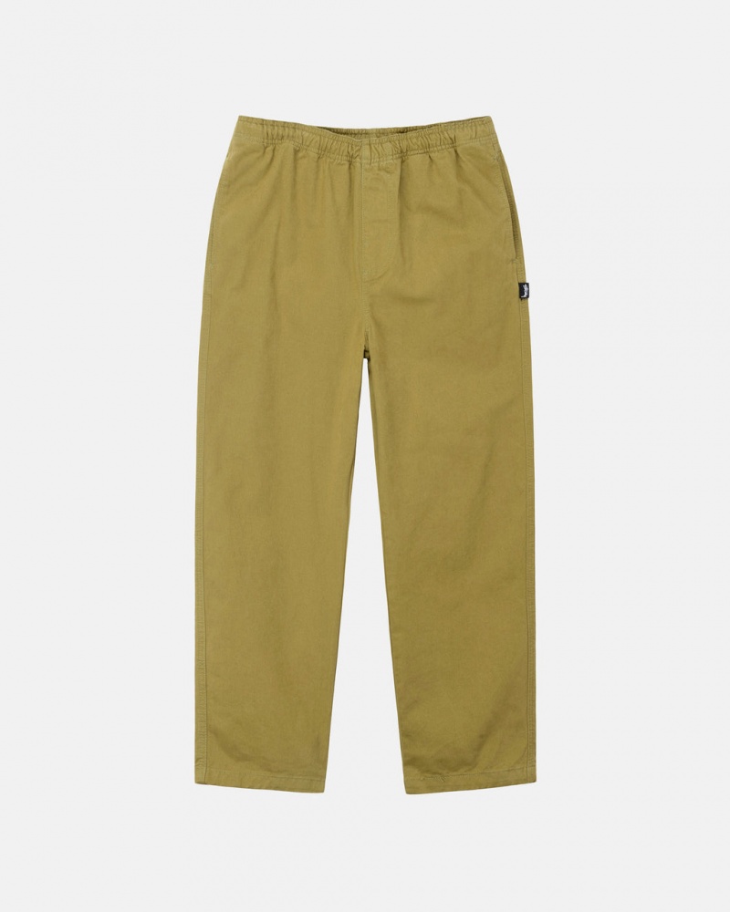 Stussy Brushed Beach Pant Men Pants Dark Olive | ZXH-7462