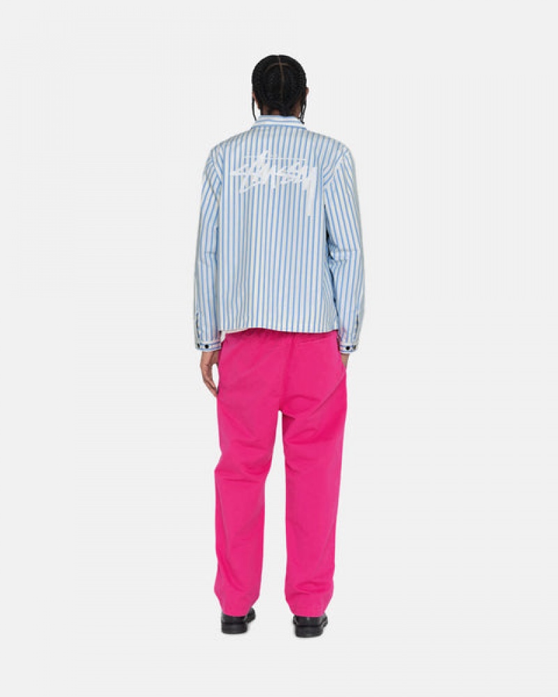 Stussy Brushed Beach Pant Men Pants Pink | YUB-9676