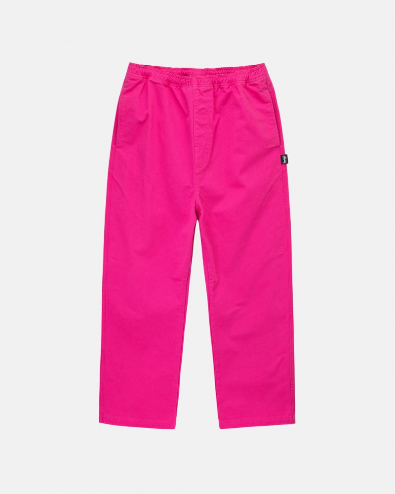 Stussy Brushed Beach Pant Men Pants Pink | YUB-9676