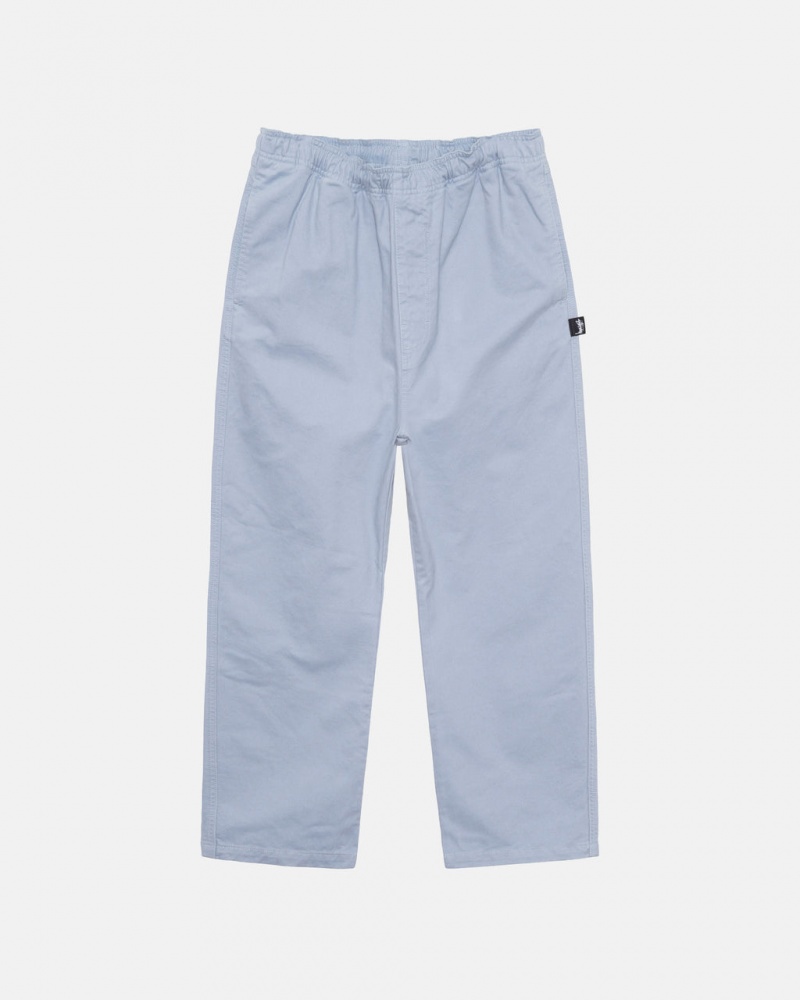 Stussy Brushed Beach Pant Women Pants Blue | VER-7204