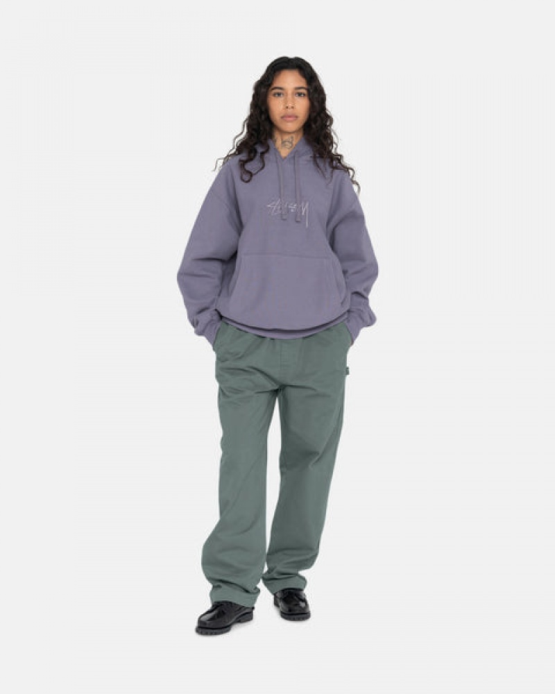 Stussy Brushed Beach Pant Women Pants Green | YDV-9461