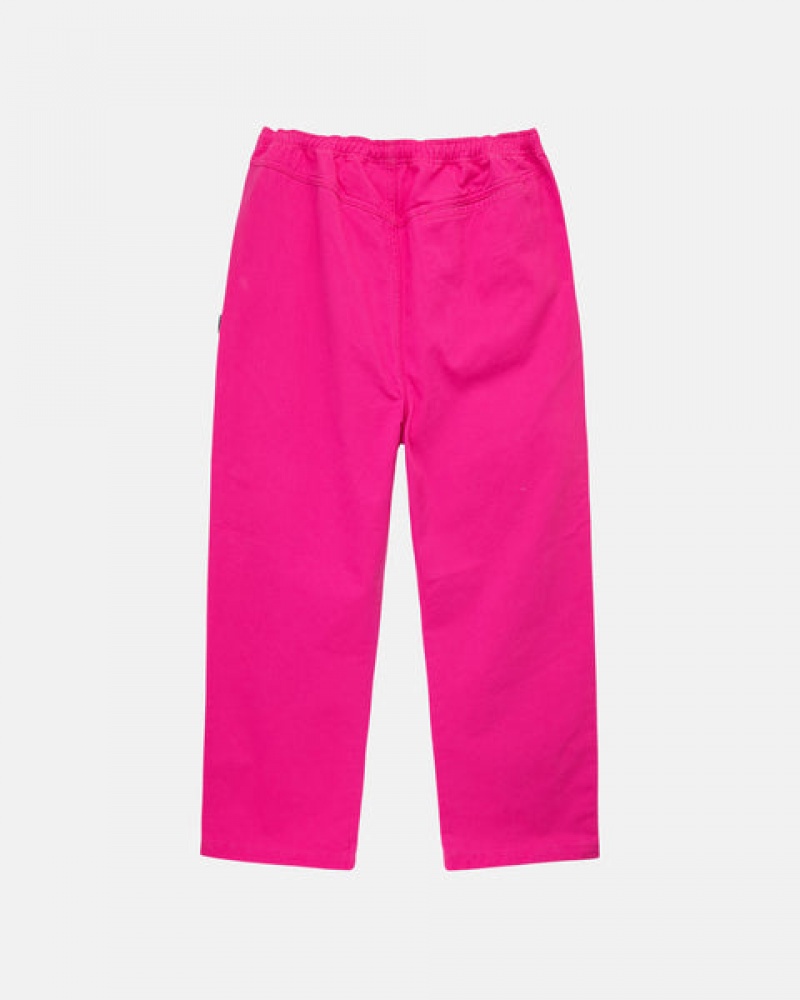 Stussy Brushed Beach Pant Women Pants Pink | XHP-7231