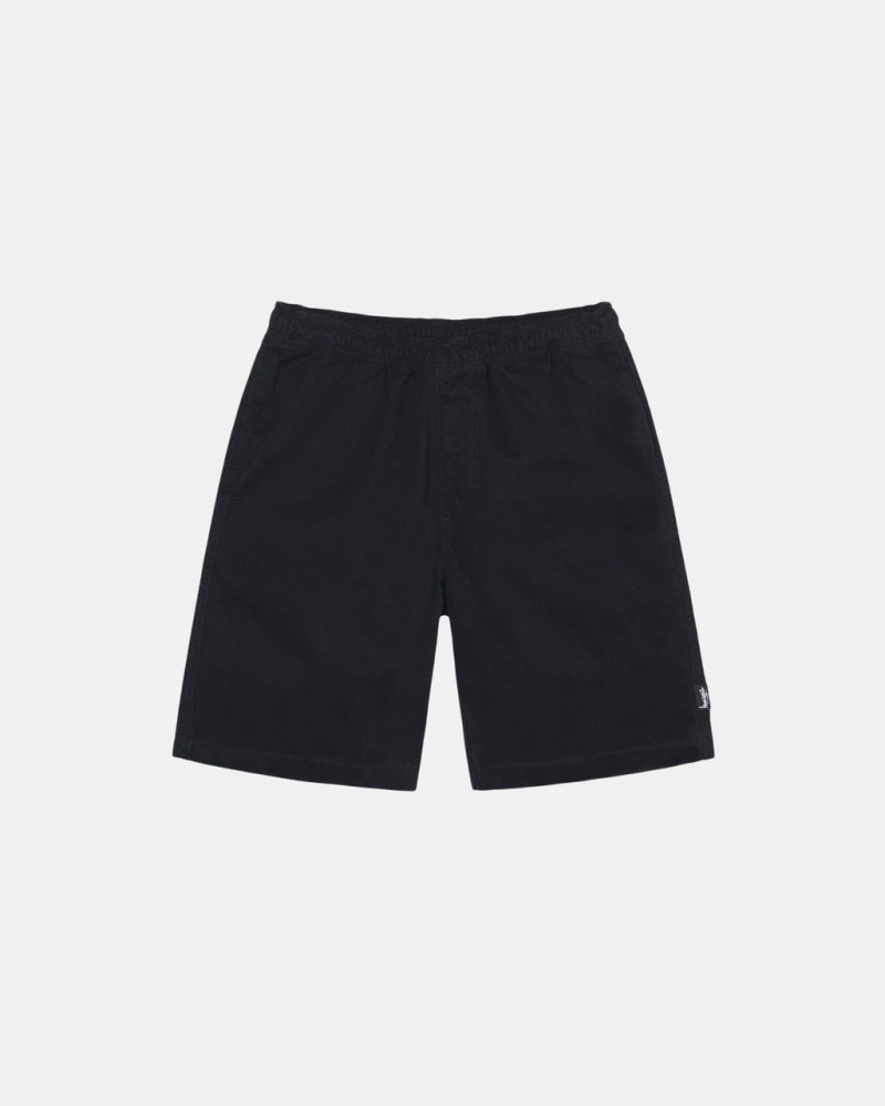 Stussy Brushed Beach Short Men Shorts Black | PUY-7875