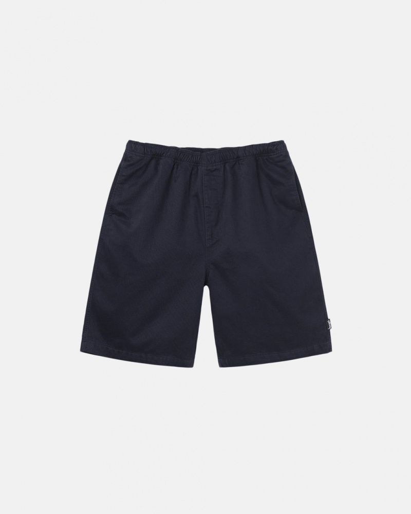 Stussy Brushed Beach Short Men Shorts Navy | LGD-0878