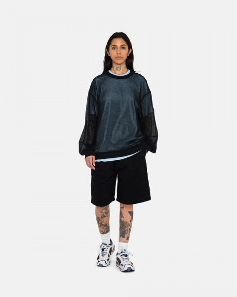 Stussy Brushed Beach Short Women Shorts Black | BYK-7502