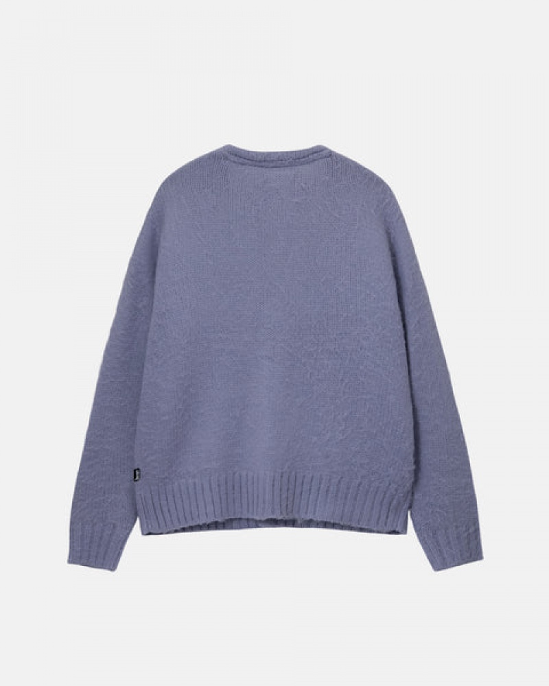 Stussy Brushed Cardigan Men Sweaters Purple | GEZ-1440