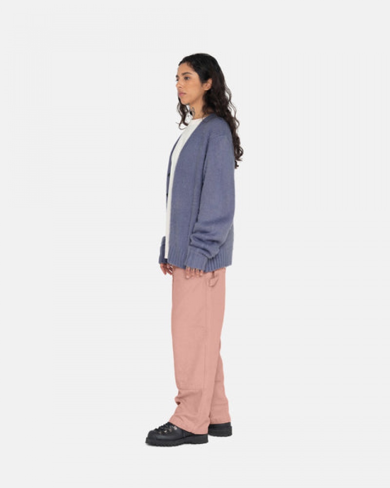 Stussy Brushed Cardigan Women Sweaters Purple | IIA-1293