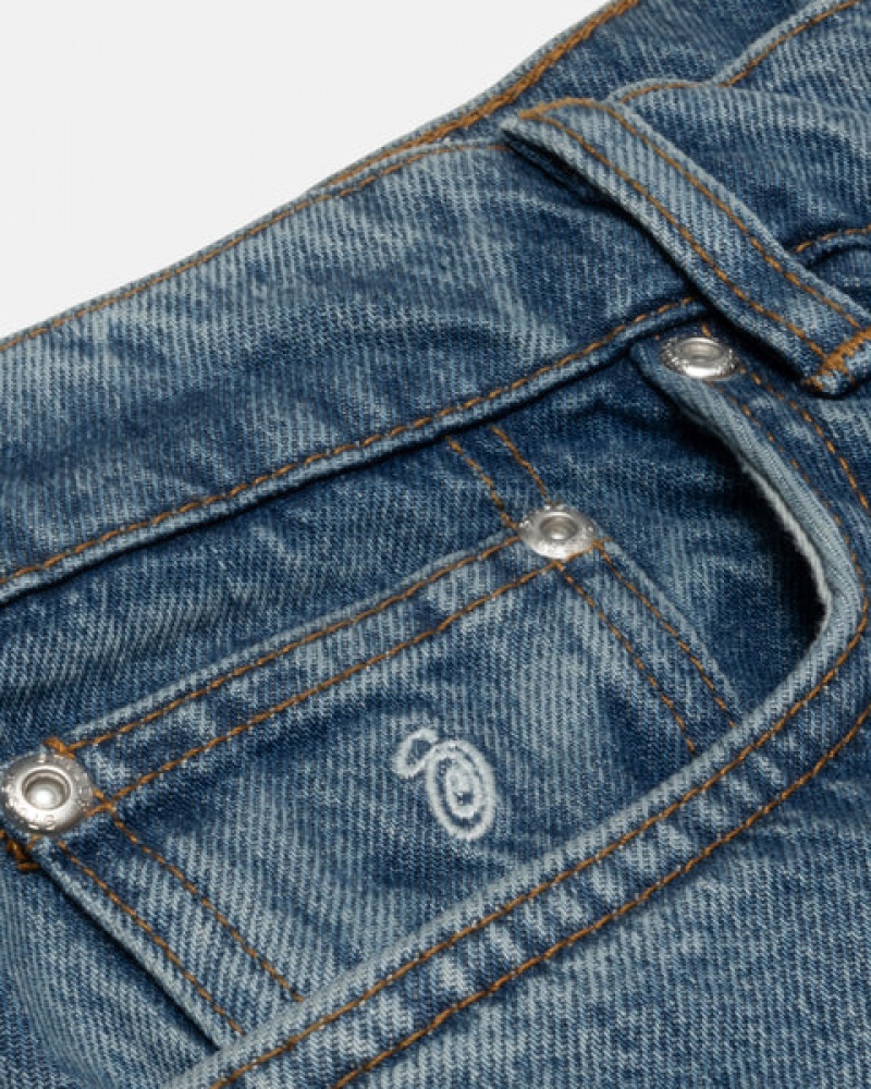 Stussy Classic Jean Denim Men Denim Blue | NUE-4396