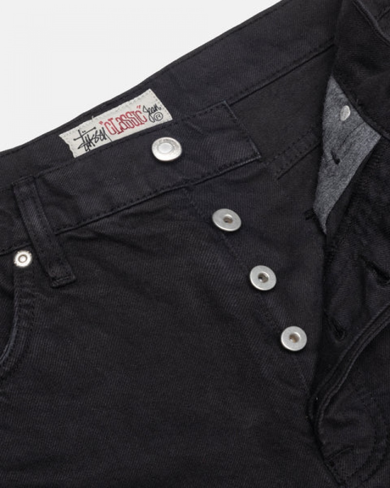 Stussy Classic Jean Overdyed Men Denim Black | STS-5615