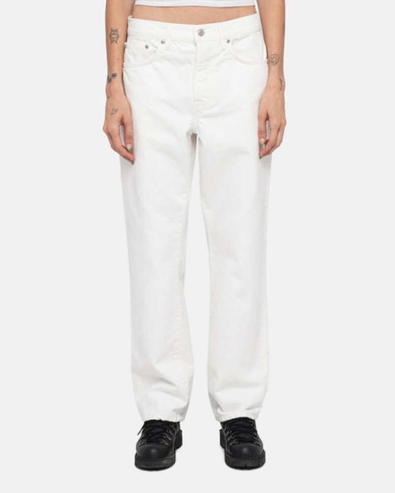 Stussy Classic Jean Overdyed Men Pants Beige | LYN-5403