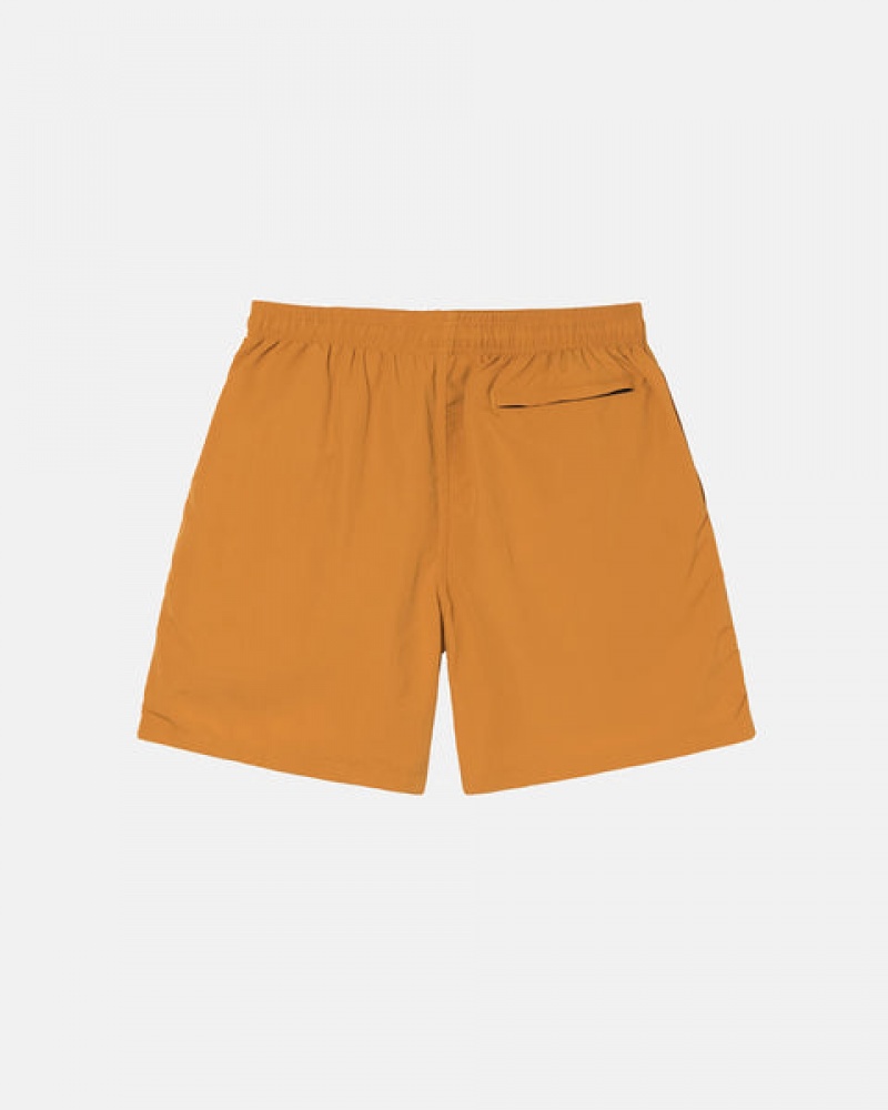 Stussy Curly S Water Short Men Swimwear Orange | UVC-4010