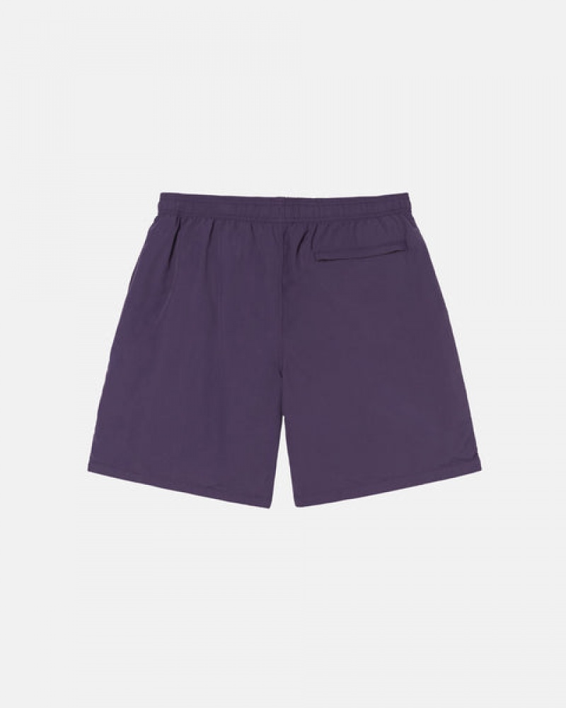 Stussy Curly S Water Short Men Swimwear Purple | IUX-5693