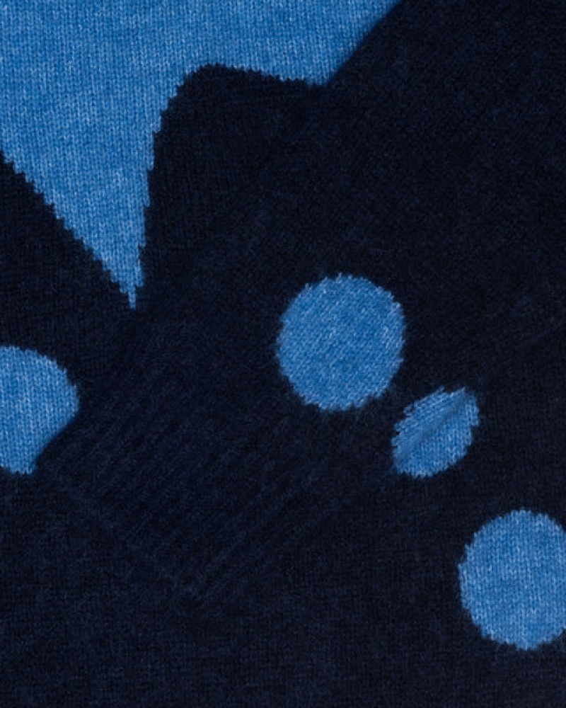 Stussy Dice Fuzzy Crew Men Sweaters Blue | GSL-0383