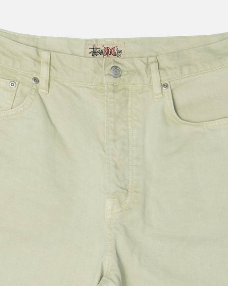 Stussy Double Dye Big 'Ol Jeans Men Pants Cream | ICN-7812