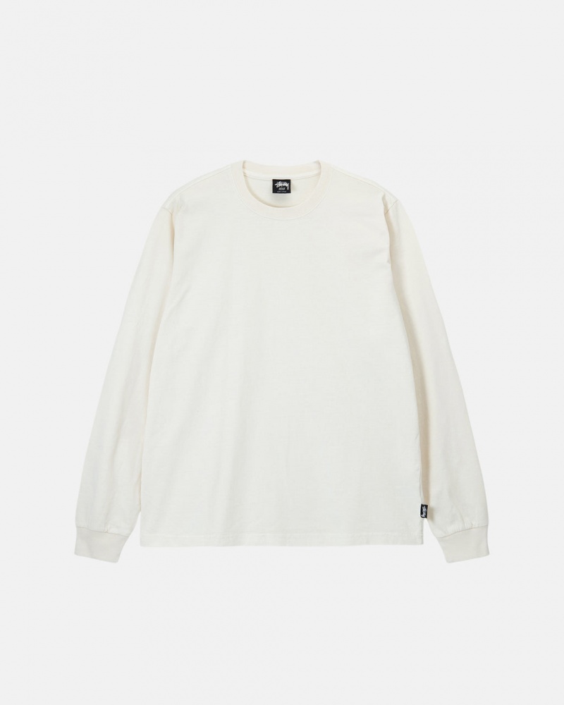 Stussy Heavyweight Pigment Dyed Ls Crew Women T Shirt Beige | AZM-8042