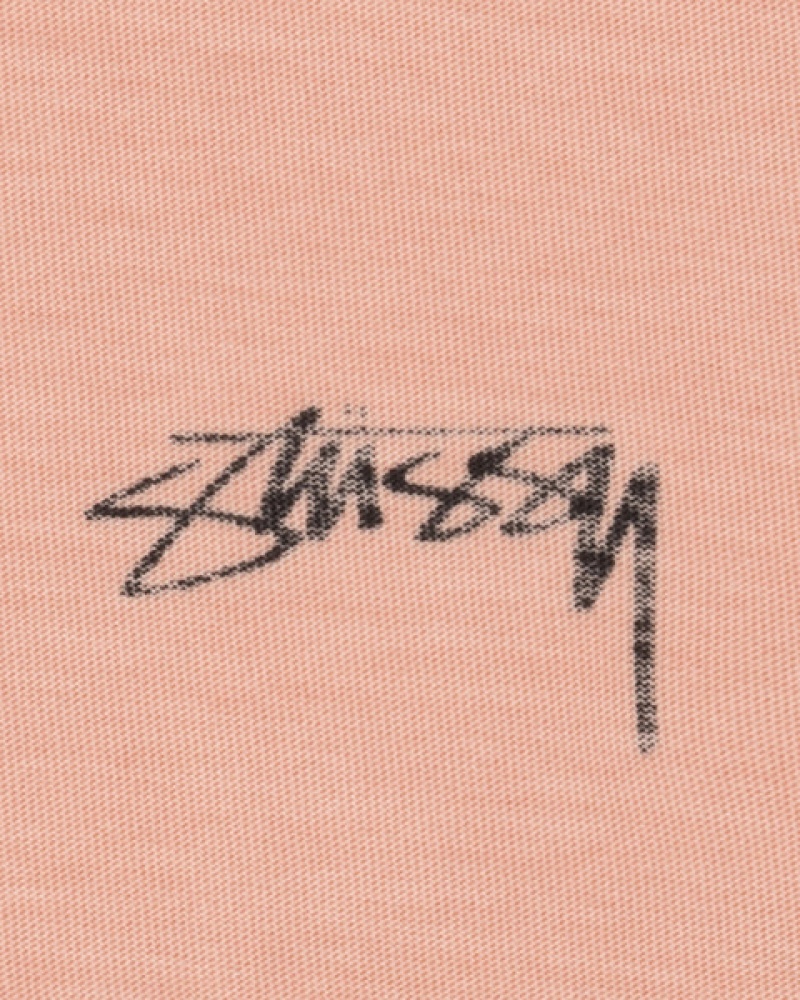 Stussy Lazy Ls Tee Men T Shirt Light Pink | XRU-6749