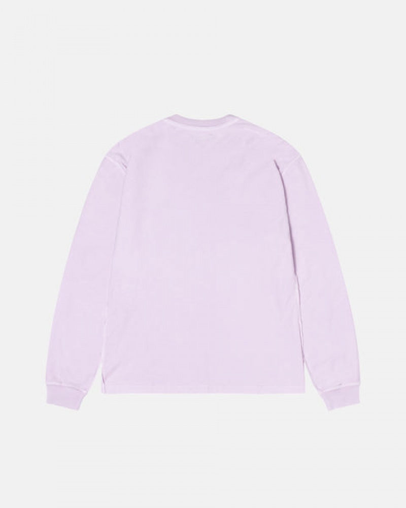 Stussy Lazy Ls Tee Women T Shirt Purple | LXO-4055