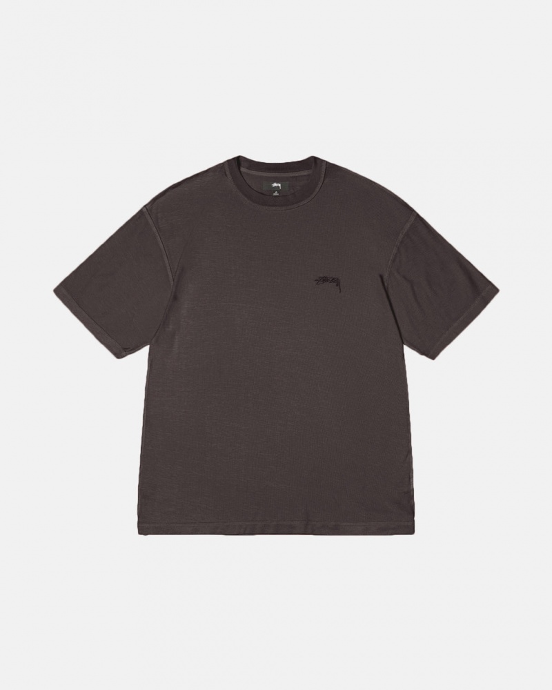 Stussy Lazy Tee Men T Shirt Black | PZB-5896