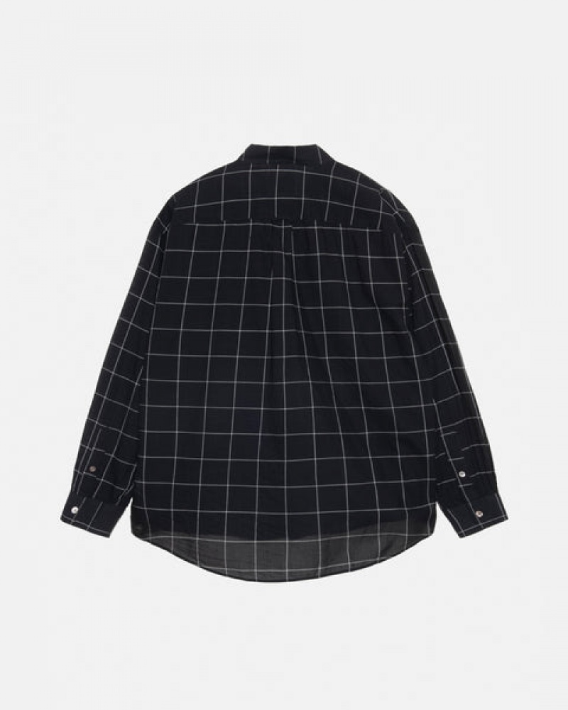 Stussy Light Weight Classic Shirt Men Shirts Black | BZA-6720