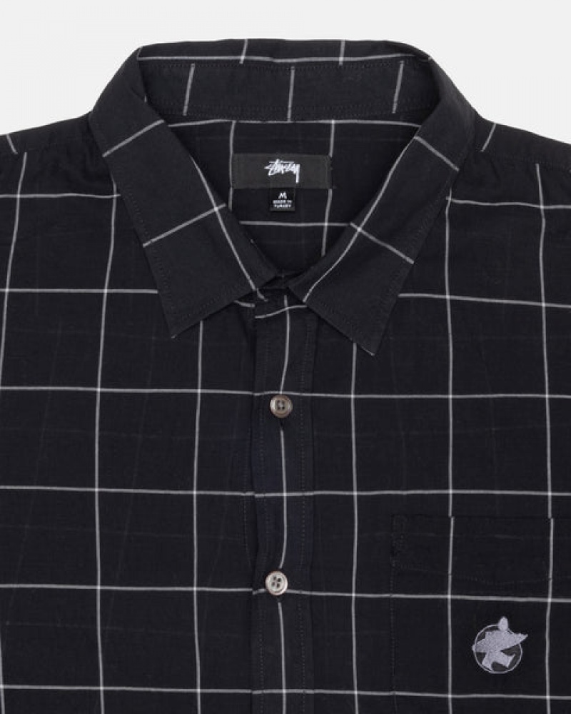 Stussy Light Weight Classic Shirt Men Shirts Black | BZA-6720