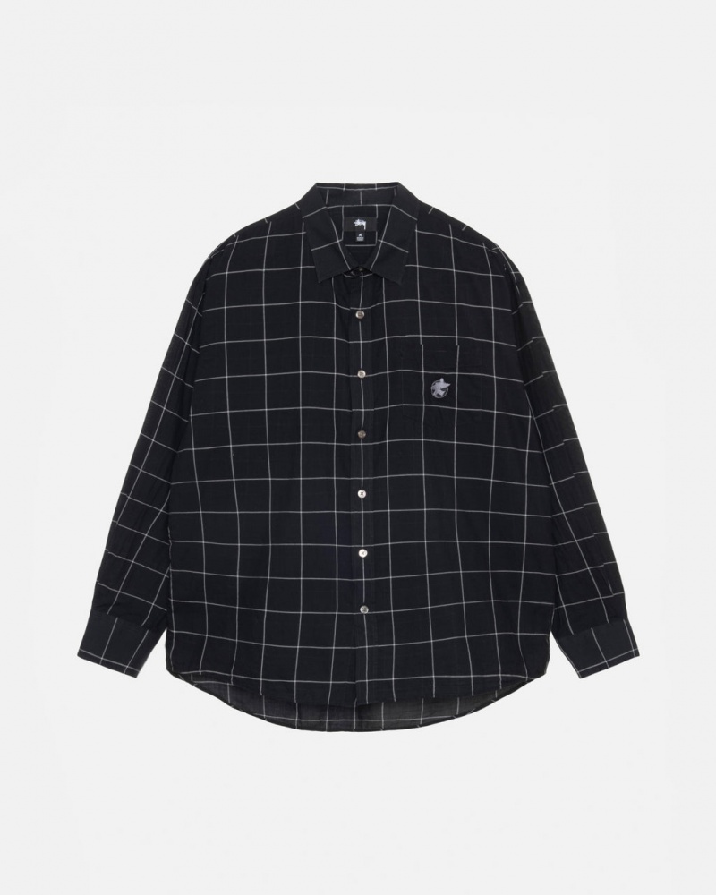 Stussy Light Weight Classic Shirt Men Shirts Black | BZA-6720