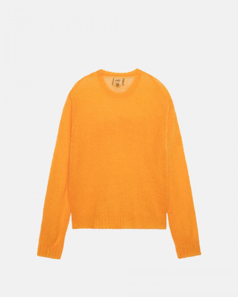 Stussy Loose Knit Sweater Men Sweaters Orange | PBY-3370