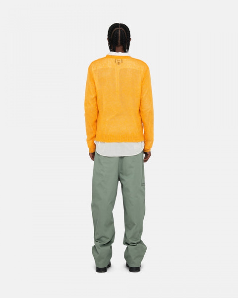 Stussy Loose Knit Sweater Men Sweaters Orange | PBY-3370