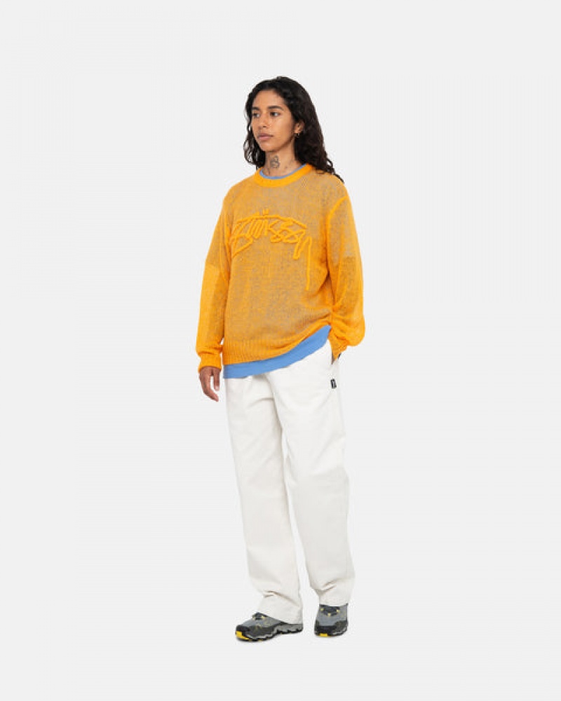 Stussy Loose Knit Sweater Women Sweaters Orange | AJW-6161