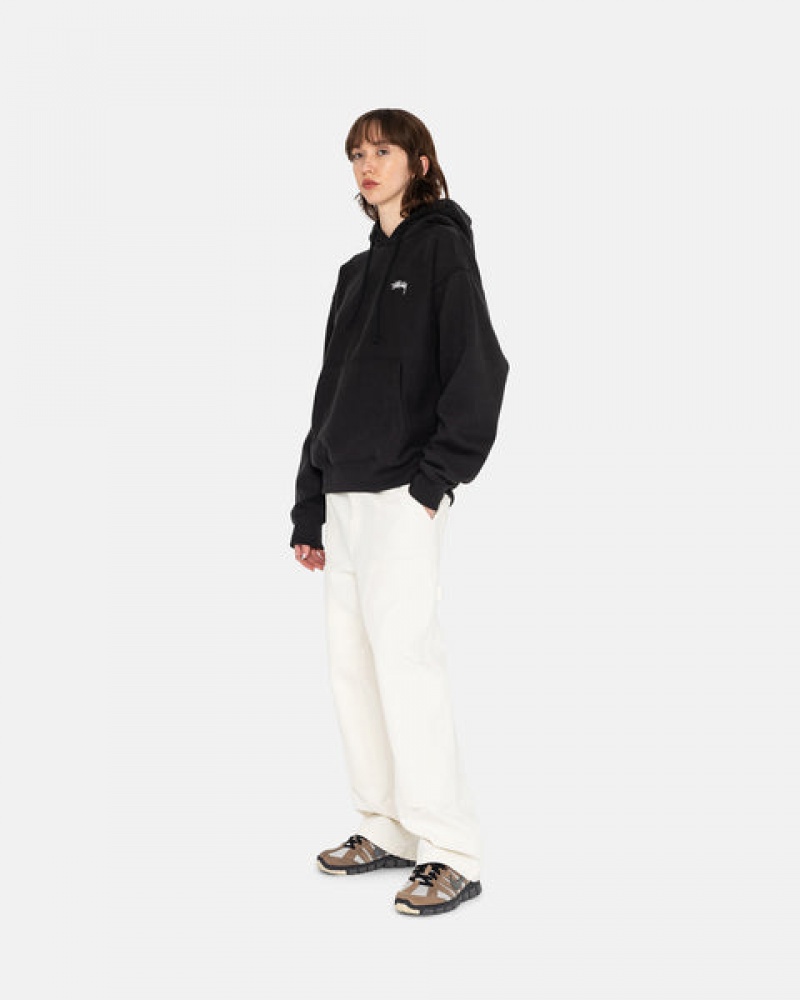 Stussy Overdyed Stock Logo Hoodie Men Hoodie Black | WZC-5261