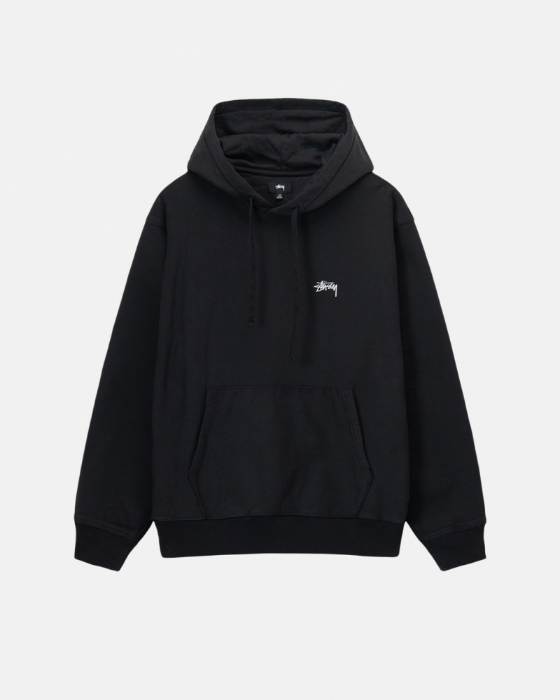 Stussy Overdyed Stock Logo Hoodie Men Hoodie Black | WZC-5261