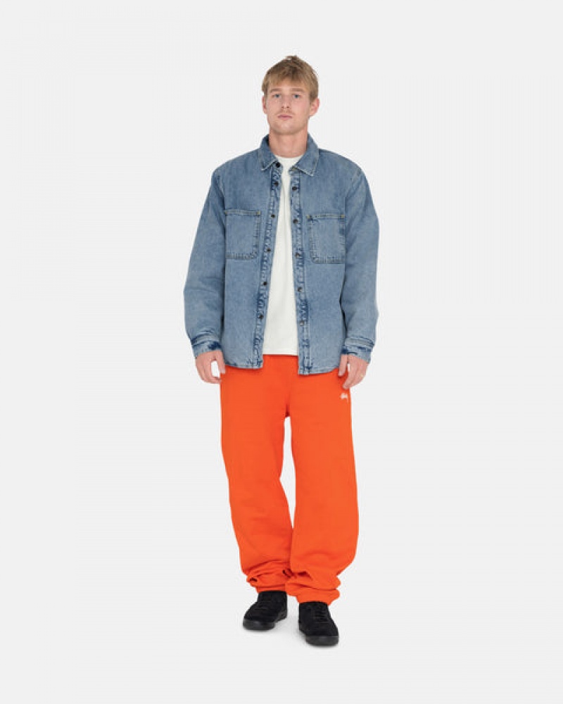 Stussy Overdyed Stock Logo Pant Men Sweatshirts Orange | WRE-5752