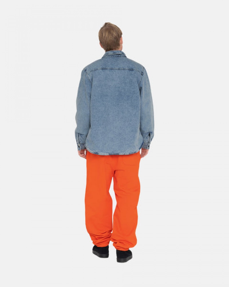 Stussy Overdyed Stock Logo Pant Men Sweatshirts Orange | WRE-5752