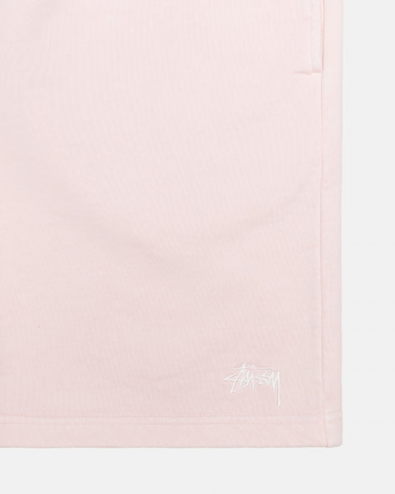 Stussy Overdyed Stock Logo Short Men Shorts Pink | WQP-2751