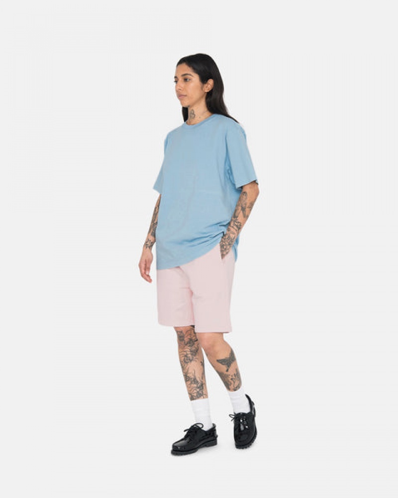 Stussy Overdyed Stock Logo Short Men Shorts Pink | WQP-2751