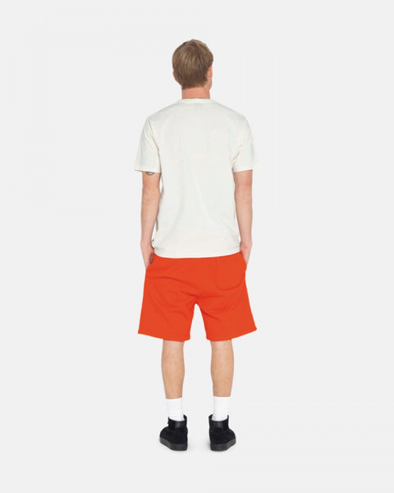 Stussy Overdyed Stock Logo Short Men Sweatshirts Orange | MWY-2348