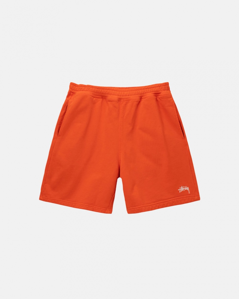 Stussy Overdyed Stock Logo Short Men Sweatshirts Orange | MWY-2348