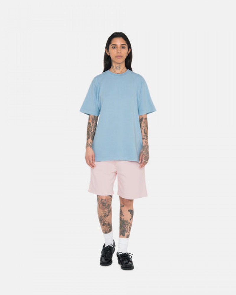 Stussy Overdyed Stock Logo Short Women Shorts Pink | VHC-4734