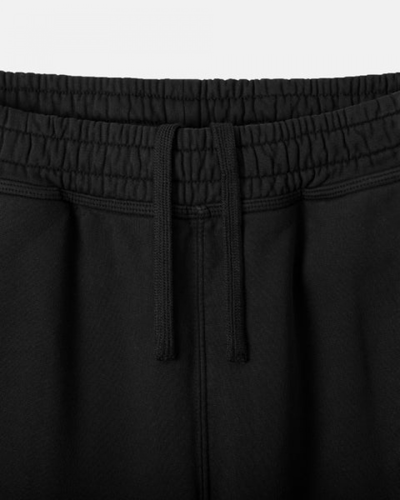 Stussy Overdyed Stock Logo Sweat Short Men Shorts Black | QKE-0950