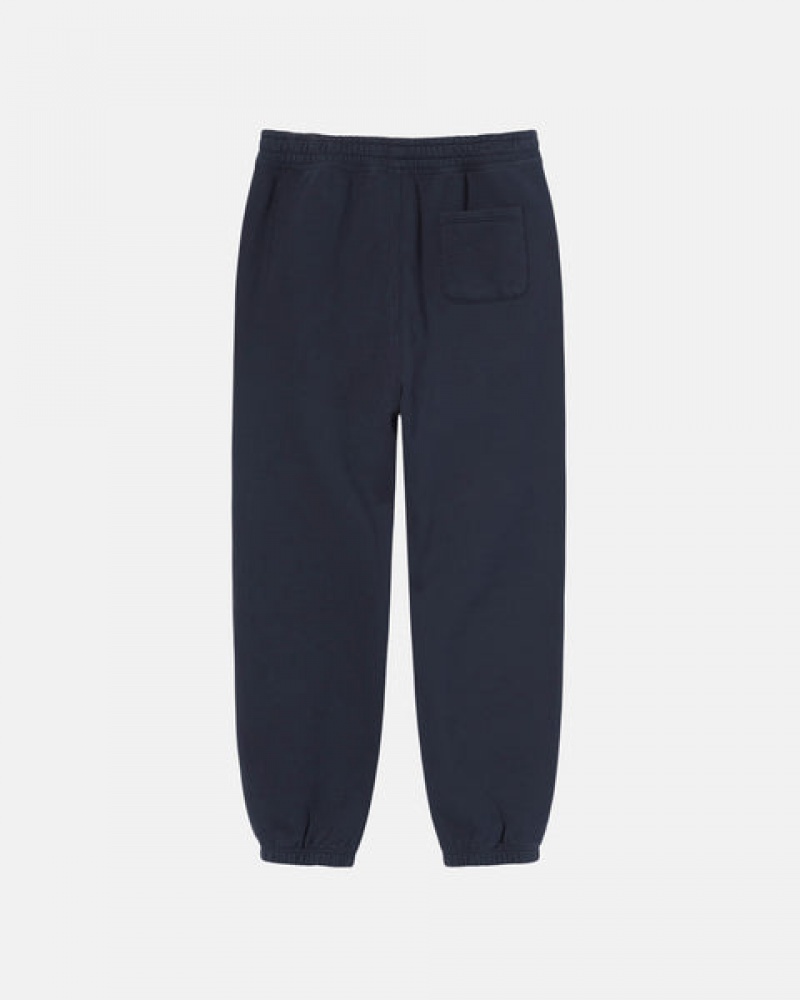 Stussy Overdyed Stock Logo Sweatpant Men Sweatpants Navy | RCV-5881