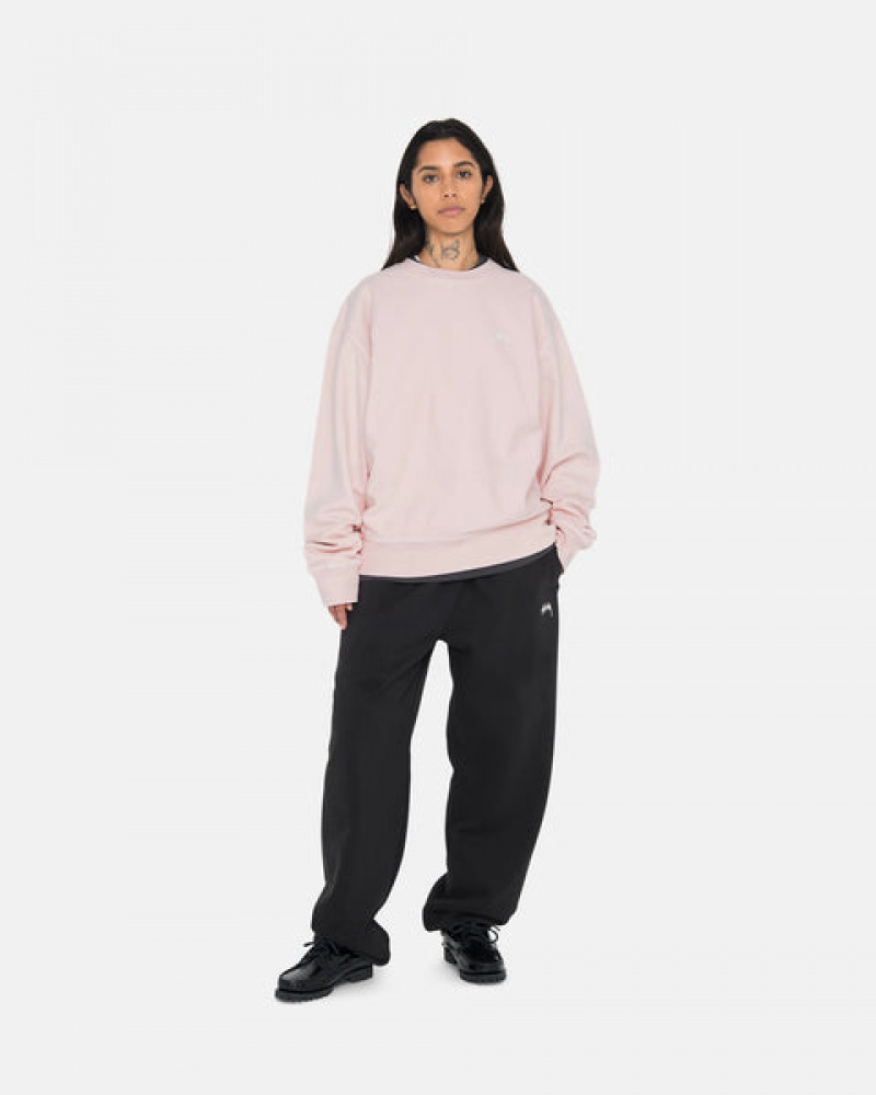 Stussy Overdyed Stock Logo Sweatpant Women Sweatpants Black | VYF-8130