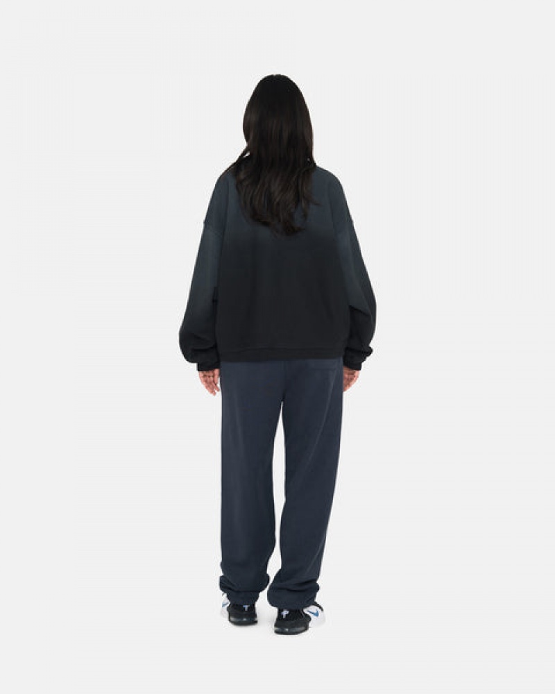 Stussy Overdyed Stock Logo Sweatpant Women Sweatpants Navy | YNY-1112