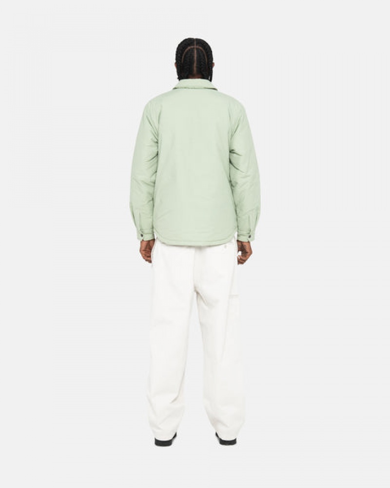 Stussy Padded Tech Over Shirt Men Shirts Green | PPV-7076