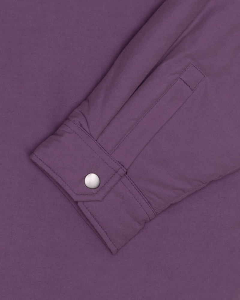 Stussy Padded Tech Over Shirt Men Shirts Purple | OIZ-1204